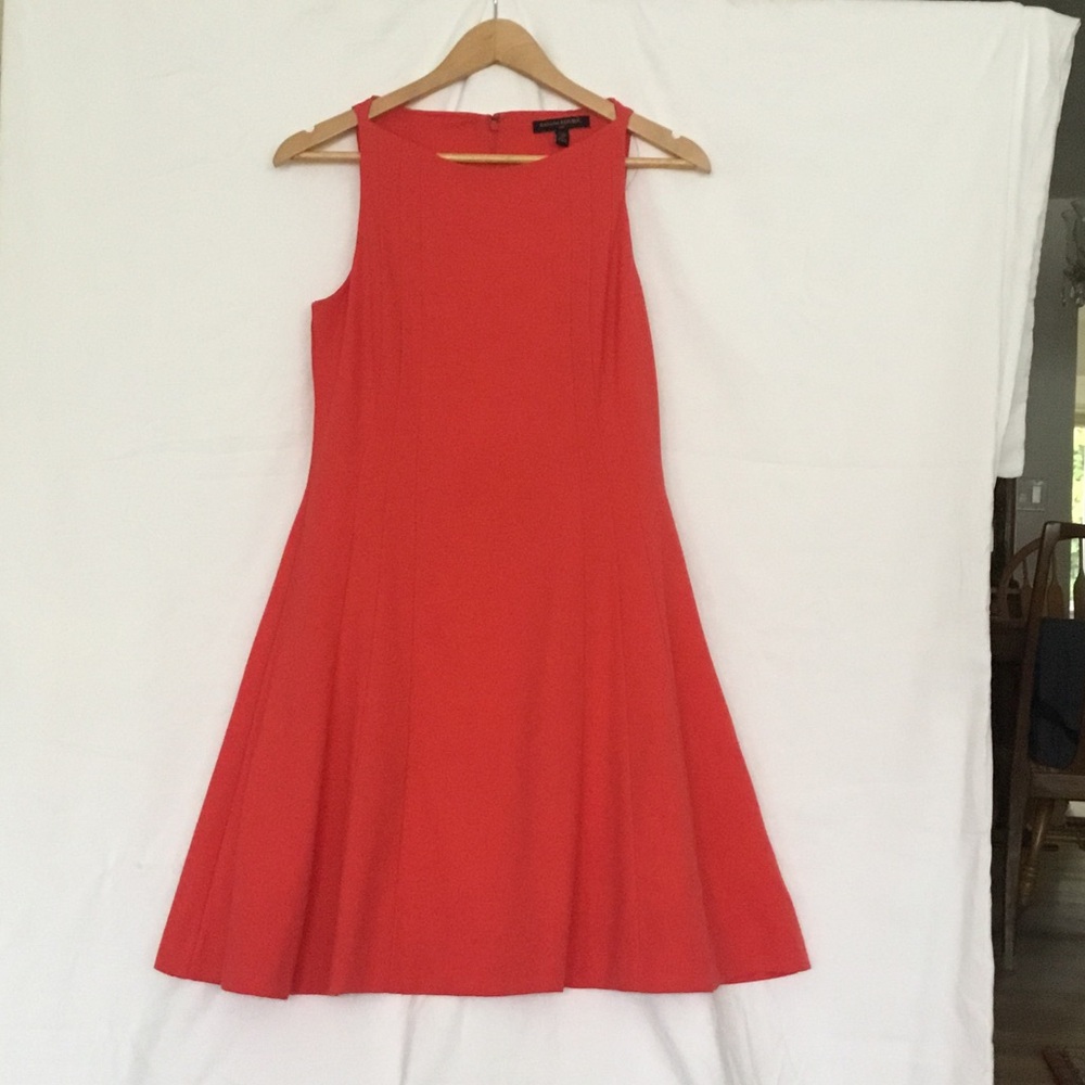 Banana Republic Vibrant Orange Sleeveless A-line Dress 4 Petite